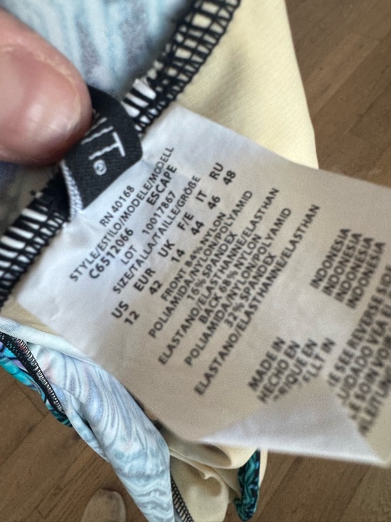 Miraclesuit Escape Underwire One Piece Swimsuit Casbah Size 12 - Picture 4 of 5